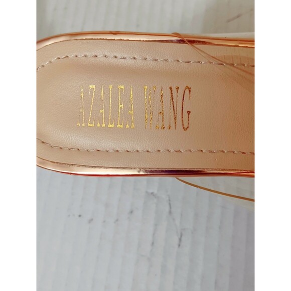 Azalea Wang Clear Acrylic Wedge Heels Women's Size 7.5 - Picture 5 of 8